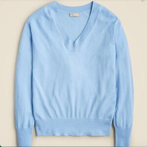NEW J CREW V Neck Sweater In Merino Wool XXS Sky Blue CB925 fits XS